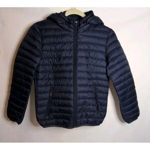 Kid's Unisex Winter  Puffer Jacket  Navy Blue Size 8 With Pouch  Carrier New‎